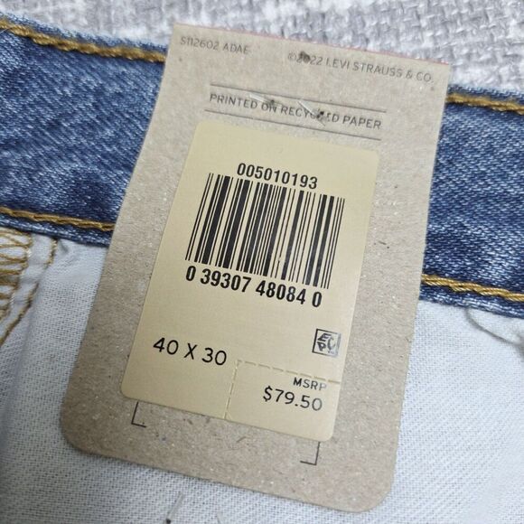 NWT Levi's 501 Jeans Original Button Fly Straight Leg Lt-Med 40X30 - Picture 8 of 16